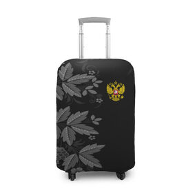 Чехол для чемодана 3D с принтом Russia Pattern в Новосибирске, 86% полиэфир, 14% спандекс | двустороннее нанесение принта, прорези для ручек и колес | pattern | russia | герб | орел | орнамент | патриот | патриотизм | российский | россия | символика | узор | хохлома | цветы | я русский