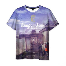Мужская футболка 3D с принтом Kingdom Come Deliverance в Новосибирске, 100% полиэфир | прямой крой, круглый вырез горловины, длина до линии бедер | Тематика изображения на принте: deliverance | kingdom come