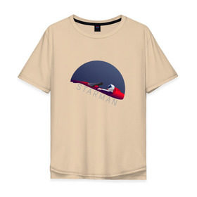 Мужская футболка хлопок Oversize с принтом starman в Новосибирске, 100% хлопок | свободный крой, круглый ворот, “спинка” длиннее передней части | spacex | tesla | илон маск | маск | спейс икс | тесла