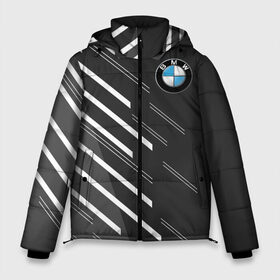 Мужская зимняя куртка 3D с принтом BMW SPORT в Новосибирске, верх — 100% полиэстер; подкладка — 100% полиэстер; утеплитель — 100% полиэстер | длина ниже бедра, свободный силуэт Оверсайз. Есть воротник-стойка, отстегивающийся капюшон и ветрозащитная планка. 

Боковые карманы с листочкой на кнопках и внутренний карман на молнии. | auto | bmw | motorsport | авто | автомобиль | автомобильные | бмв | бренд | марка | машины | моторспорт | спорт