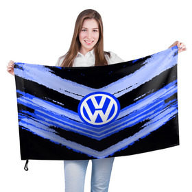Флаг 3D с принтом Volkswagen sport abstract 2018 в Новосибирске, 100% полиэстер | плотность ткани — 95 г/м2, размер — 67 х 109 см. Принт наносится с одной стороны | auto | automobile | car | machine | motor | motor car | sport car | volkswagen | автомашина | легковой автомобиль | спортивный автомобиль | тачка