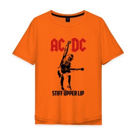 Мужская футболка хлопок Oversize с принтом AC/DC stiff upper lip в Новосибирске, 100% хлопок | свободный крой, круглый ворот, “спинка” длиннее передней части | ac dc | acdc | acdc ас дс | австралийская | ангус янг | асдс | блюз | группа | крис слэйд | метал | молния | музыка | музыканты | певцы | рок | рок н ролл | стиви янг | хард | хардрок | эксл роуз