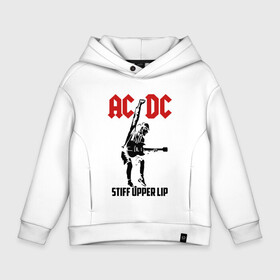 Детское худи Oversize хлопок с принтом AC/DC stiff upper lip в Новосибирске, френч-терри — 70% хлопок, 30% полиэстер. Мягкий теплый начес внутри —100% хлопок | боковые карманы, эластичные манжеты и нижняя кромка, капюшон на магнитной кнопке | Тематика изображения на принте: ac dc | acdc | acdc ас дс | австралийская | ангус янг | асдс | блюз | группа | крис слэйд | метал | молния | музыка | музыканты | певцы | рок | рок н ролл | стиви янг | хард | хардрок | эксл роуз