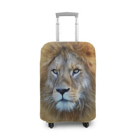 Чехол для чемодана 3D с принтом Лев в Новосибирске, 86% полиэфир, 14% спандекс | двустороннее нанесение принта, прорези для ручек и колес | голова | животные | кошка | лев | львица | природа | хищник