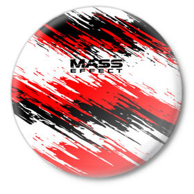 Значок с принтом Mass Effect в Новосибирске,  металл | круглая форма, металлическая застежка в виде булавки | n7 | shepard | галактика | жнец | космос | краска | краски | масс | нормандия | планета | шепард | эффект