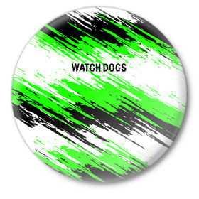 Значок с принтом Watch Dogs в Новосибирске,  металл | круглая форма, металлическая застежка в виде булавки | ded | dedsec | sec | watch dogs | watchdogs | дедсек | дэдсек