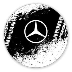 Коврик для мышки круглый с принтом Mercedes abstract sport в Новосибирске, резина и полиэстер | круглая форма, изображение наносится на всю лицевую часть | auto | automobile | car | machine | mercedes | motor | motor car | sport car | автомашина | бренд | легковой автомобиль | марка | спортивный автомобиль | тачка