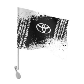 Флаг для автомобиля с принтом Toyota abstract sport в Новосибирске, 100% полиэстер | Размер: 30*21 см | auto | automobile | car | machine | motor | motor car | sport car | toyota | автомашина | бренд | легковой автомобиль | марка | спортивный автомобиль | тачка
