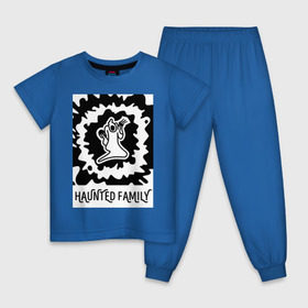 Детская пижама хлопок с принтом Haunted Family в Новосибирске, 100% хлопок |  брюки и футболка прямого кроя, без карманов, на брюках мягкая резинка на поясе и по низу штанин
 | Тематика изображения на принте: 
