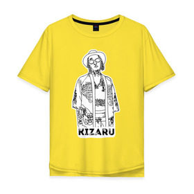 Мужская футболка хлопок Oversize с принтом Kizaru в Новосибирске, 100% хлопок | свободный крой, круглый ворот, “спинка” длиннее передней части | 