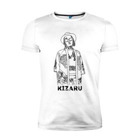 Мужская футболка премиум с принтом Kizaru в Новосибирске, 92% хлопок, 8% лайкра | приталенный силуэт, круглый вырез ворота, длина до линии бедра, короткий рукав | 