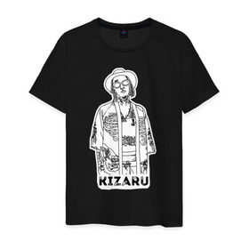 Мужская футболка хлопок с принтом Kizaru в Новосибирске, 100% хлопок | прямой крой, круглый вырез горловины, длина до линии бедер, слегка спущенное плечо. | Тематика изображения на принте: 