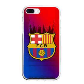 Чехол для iPhone 7Plus/8 Plus матовый с принтом FC Barcelona color sport в Новосибирске, Силикон | Область печати: задняя сторона чехла, без боковых панелей | Тематика изображения на принте: football | soccer | барселона