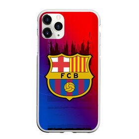 Чехол для iPhone 11 Pro матовый с принтом FC Barcelona color sport в Новосибирске, Силикон |  | football | soccer | барселона