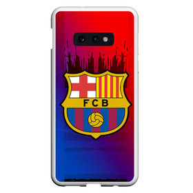 Чехол для Samsung S10E с принтом FC Barcelona color sport в Новосибирске, Силикон | Область печати: задняя сторона чехла, без боковых панелей | Тематика изображения на принте: football | soccer | барселона