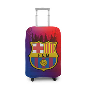 Чехол для чемодана 3D с принтом FC Barcelona color sport в Новосибирске, 86% полиэфир, 14% спандекс | двустороннее нанесение принта, прорези для ручек и колес | football | soccer | барселона