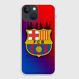 Чехол для iPhone 13 mini с принтом FC Barcelona color sport в Новосибирске,  |  | Тематика изображения на принте: football | soccer | барселона