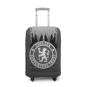 Чехол для чемодана 3D с принтом FC Chelsea abstract color в Новосибирске, 86% полиэфир, 14% спандекс | двустороннее нанесение принта, прорези для ручек и колес | football | soccer | челси