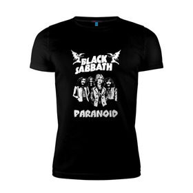 Мужская футболка премиум с принтом Black Sabbath paranoid в Новосибирске, 92% хлопок, 8% лайкра | приталенный силуэт, круглый вырез ворота, длина до линии бедра, короткий рукав | black sabbath | билл уорд | блек | блэк | гизер батлер | группа | метал | музыка | надпись | озборн | оззи | ози | осборн | песни | рок | сабат | сабатаж | сабатх | тони айомми | хард рок | хеви метал