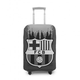 Чехол для чемодана 3D с принтом FC Barcelona abstract color в Новосибирске, 86% полиэфир, 14% спандекс | двустороннее нанесение принта, прорези для ручек и колес | 