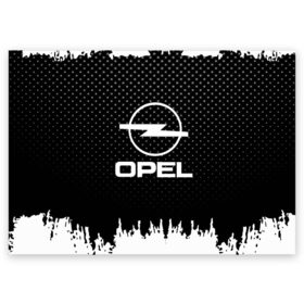 Поздравительная открытка с принтом Opel в Новосибирске, 100% бумага | плотность бумаги 280 г/м2, матовая, на обратной стороне линовка и место для марки
 | auto | automobile | car | machine | motor | motor car | opel | sport car | автомашина | бренд | легковой автомобиль | марка | опель | спортивный автомобиль | тачка