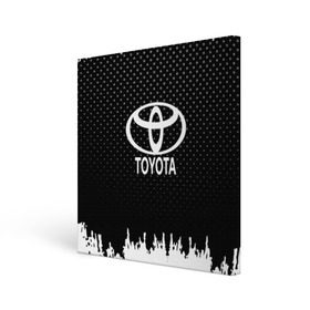 Холст квадратный с принтом Toyota в Новосибирске, 100% ПВХ |  | auto | automobile | car | machine | motor | motor car | sport car | toyota | автомашина | бренд | легковой автомобиль | марка | спортивный автомобиль | тачка