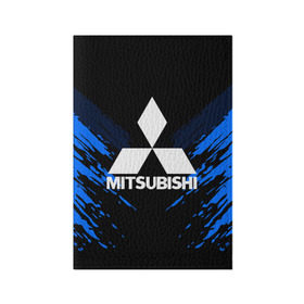 Обложка для паспорта матовая кожа с принтом MITSUBISHI SPORT COLLECTION в Новосибирске, натуральная матовая кожа | размер 19,3 х 13,7 см; прозрачные пластиковые крепления | Тематика изображения на принте:  машина | марка | митсубиси