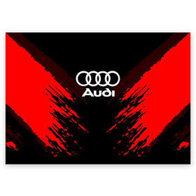 Поздравительная открытка с принтом AUDI SPORT COLLECTION в Новосибирске, 100% бумага | плотность бумаги 280 г/м2, матовая, на обратной стороне линовка и место для марки
 | audi | auto | automobile | car | machine | motor | motor car | sport car | автомашина | ауди | бренд | легковой автомобиль | марка | спортивный автомобиль | тачка