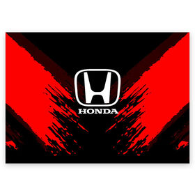 Поздравительная открытка с принтом HONDA SPORT COLLECTION в Новосибирске, 100% бумага | плотность бумаги 280 г/м2, матовая, на обратной стороне линовка и место для марки
 | Тематика изображения на принте: auto | automobile | car | honda | machine | motor | motor car | sport car | автомашина | бренд | легковой автомобиль | марка | спортивный автомобиль | тачка | хонда