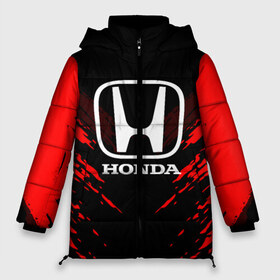 Женская зимняя куртка 3D с принтом HONDA SPORT COLLECTION в Новосибирске, верх — 100% полиэстер; подкладка — 100% полиэстер; утеплитель — 100% полиэстер | длина ниже бедра, силуэт Оверсайз. Есть воротник-стойка, отстегивающийся капюшон и ветрозащитная планка. 

Боковые карманы с листочкой на кнопках и внутренний карман на молнии | auto | automobile | car | honda | machine | motor | motor car | sport car | автомашина | бренд | легковой автомобиль | марка | спортивный автомобиль | тачка | хонда