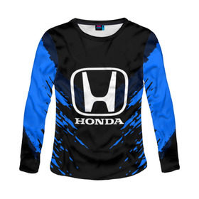 Женский лонгслив 3D с принтом HONDA SPORT COLLECTION в Новосибирске, 100% полиэстер | длинные рукава, круглый вырез горловины, полуприлегающий силуэт | auto | automobile | car | honda | machine | motor | motor car | sport car | автомашина | бренд | легковой автомобиль | марка | спортивный автомобиль | тачка | хонда