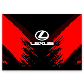 Поздравительная открытка с принтом LEXUS SPORT COLLECTION в Новосибирске, 100% бумага | плотность бумаги 280 г/м2, матовая, на обратной стороне линовка и место для марки
 | auto | automobile | car | lexus | machine | motor | motor car | sport car | автомашина | бренд | легковой автомобиль | марка | спортивный автомобиль | тачка