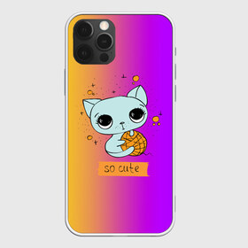 Чехол для iPhone 12 Pro Max с принтом Милый котёнок в Новосибирске, Силикон |  | Тематика изображения на принте: cat | взгляд | кот | кот хипстер | котёнок | котятки | котятушки | кошечки | кошка | мордочка