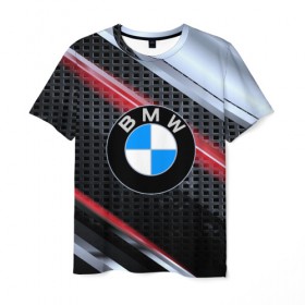 Мужская футболка 3D с принтом BMW high speed collection в Новосибирске, 100% полиэфир | прямой крой, круглый вырез горловины, длина до линии бедер | 