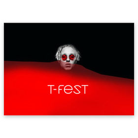 Поздравительная открытка с принтом T-Fest_6 в Новосибирске, 100% бумага | плотность бумаги 280 г/м2, матовая, на обратной стороне линовка и место для марки
 | t fest | tfest | незборецкий | т фест | тифест