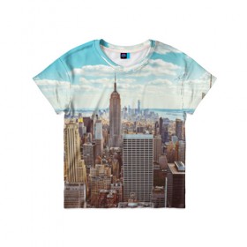 Детская футболка 3D с принтом Столица мира (Нью-Йорк) в Новосибирске, 100% гипоаллергенный полиэфир | прямой крой, круглый вырез горловины, длина до линии бедер, чуть спущенное плечо, ткань немного тянется | america | new york | usa | америка | каменные джунгли | нью йорк | сша