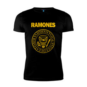 Мужская футболка премиум с принтом Ramones в Новосибирске, 92% хлопок, 8% лайкра | приталенный силуэт, круглый вырез ворота, длина до линии бедра, короткий рукав | punk | punkrock | панк