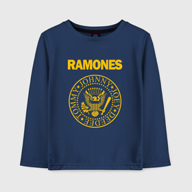 Детский лонгслив хлопок с принтом Ramones в Новосибирске, 100% хлопок | круглый вырез горловины, полуприлегающий силуэт, длина до линии бедер | punk | punkrock | панк