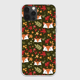 Чехол для iPhone 12 Pro Max с принтом Лисоньки в лесу в Новосибирске, Силикон |  | лиса | лисичка | лисоньки | лисы | паттерн
