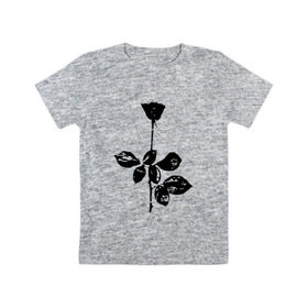 Детская футболка хлопок с принтом Depeche Mode черная роза в Новосибирске, 100% хлопок | круглый вырез горловины, полуприлегающий силуэт, длина до линии бедер | depeche mode | вестник моды | депеш мод | депешмод | дэйв гаан | мартин гор | роза | энди флетчер