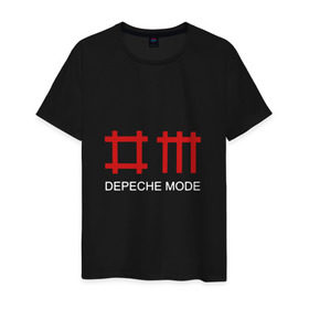 Мужская футболка хлопок с принтом Depeche Mode в Новосибирске, 100% хлопок | прямой крой, круглый вырез горловины, длина до линии бедер, слегка спущенное плечо. | depeche mode | альтернативный | вестник моды | депеш мод | депешмод | дэйв гаан | индастриал | мартин гор | музыка | новая волна | роза | рок | синти поп | электроник | энди флетчер