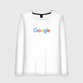 Женский лонгслив хлопок с принтом Google в Новосибирске, 100% хлопок |  | google
