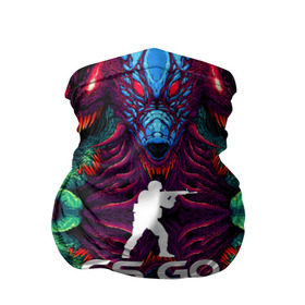 Бандана-труба 3D с принтом CS GO hyper beast collection в Новосибирске, 100% полиэстер, ткань с особыми свойствами — Activecool | плотность 150‒180 г/м2; хорошо тянется, но сохраняет форму | скоростной зверь