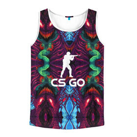 Мужская майка 3D с принтом CS GO hyper beast collection в Новосибирске, 100% полиэстер | круглая горловина, приталенный силуэт, длина до линии бедра. Пройма и горловина окантованы тонкой бейкой | скоростной зверь