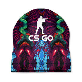 Шапка 3D с принтом CS GO hyper beast collection в Новосибирске, 100% полиэстер | универсальный размер, печать по всей поверхности изделия | скоростной зверь