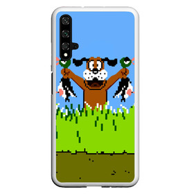 Чехол для Honor 20 с принтом Duck Hunt в Новосибирске, Силикон | Область печати: задняя сторона чехла, без боковых панелей | 8 bit | 8 бит | dendy | dog | duck | hunt | nes | nintendo | oldschool | pixel art | денди | игра | нинтендо | охота | собака