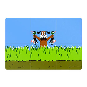 Магнитный плакат 3Х2 с принтом Duck Hunt в Новосибирске, Полимерный материал с магнитным слоем | 6 деталей размером 9*9 см | Тематика изображения на принте: 8 bit | 8 бит | dendy | dog | duck | hunt | nes | nintendo | oldschool | pixel art | денди | игра | нинтендо | охота | собака