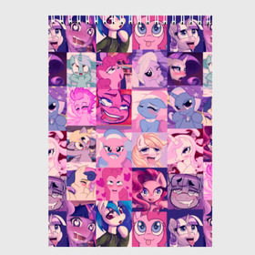 Скетчбук с принтом My Little Pony Ahegao в Новосибирске, 100% бумага
 | 48 листов, плотность листов — 100 г/м2, плотность картонной обложки — 250 г/м2. Листы скреплены сверху удобной пружинной спиралью | 