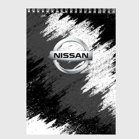 Скетчбук с принтом Nissan в Новосибирске, 100% бумага
 | 48 листов, плотность листов — 100 г/м2, плотность картонной обложки — 250 г/м2. Листы скреплены сверху удобной пружинной спиралью | motor | nissan | авто | лого | машина | ниссан | тачка