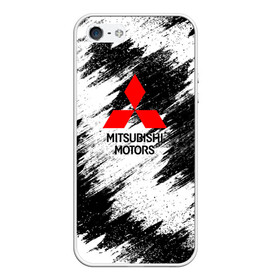 Чехол для iPhone 5/5S матовый с принтом Mitsubishi в Новосибирске, Силикон | Область печати: задняя сторона чехла, без боковых панелей |  машина | марка | митсубиси